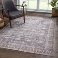 Bloom Rugs Washable 8' x 10' Rug - Brown/Dark Gray Traditional Area Rug for Living Room, Bedroom, Dining Room, and Kitchen - Exact Size: 8' x 10'