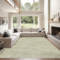 Art&Tuft Washable Rugs 6x9, Low Pile Area Rugs for Living Room - Non Slip and Stain Resistant Soft Thin 6x9 Rug for Bedroom, Dining Room, Kitchen, Office, Green
