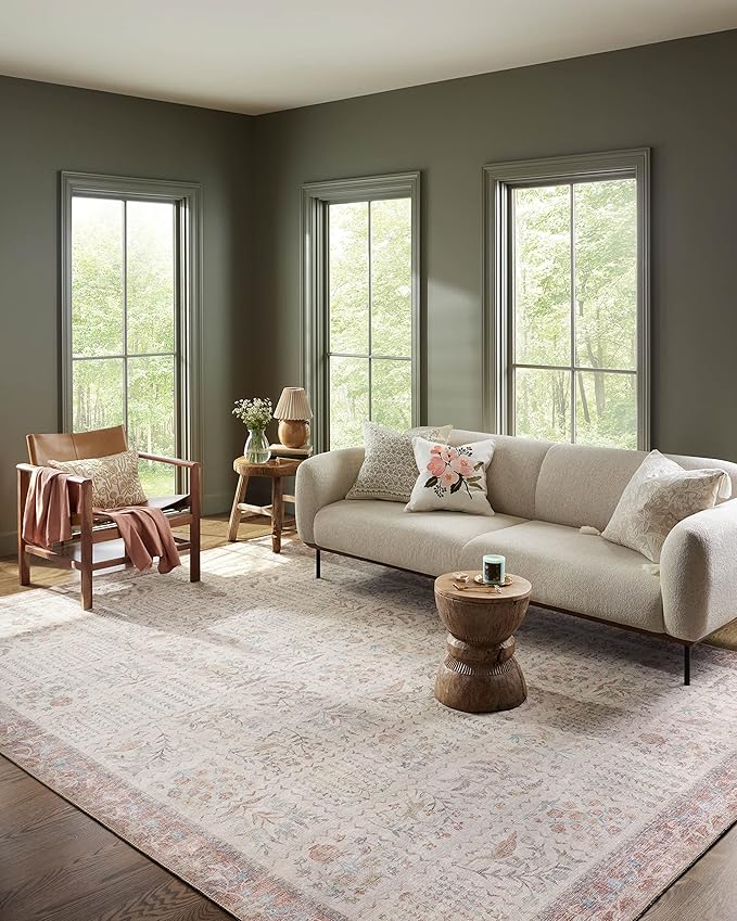 Loloi Rifle Paper Co. Maison Collection MAO-08 Cream 3'-9" x 5'-6", .19" Pile Height, Accent Rug