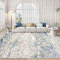 Art&Tuft Washable Rugs 6x9, Abstract Area Rugs for Living Room - Non Slip and Low Pile Soft Thin 6x9 Rug for Bedroom, Dining Room, Kitchen, Office, Blue