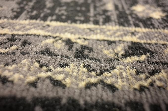 Unique Loom Taftan Collection Border Geometric Tribal Inspired Design Area Rug (2' 2 x 3' 0 Rectangular, Black/ Gray)
