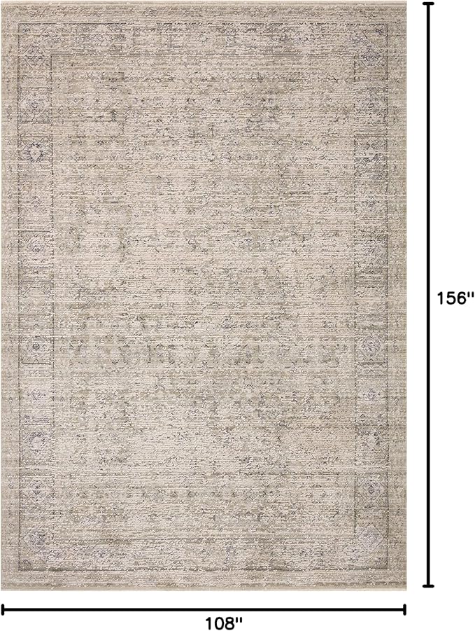 Loloi Amber Lewis Alie Collection ALE-03 Taupe/Dove 9'-6'' x 13'-1'', .13'' Pile Height, Area Rug