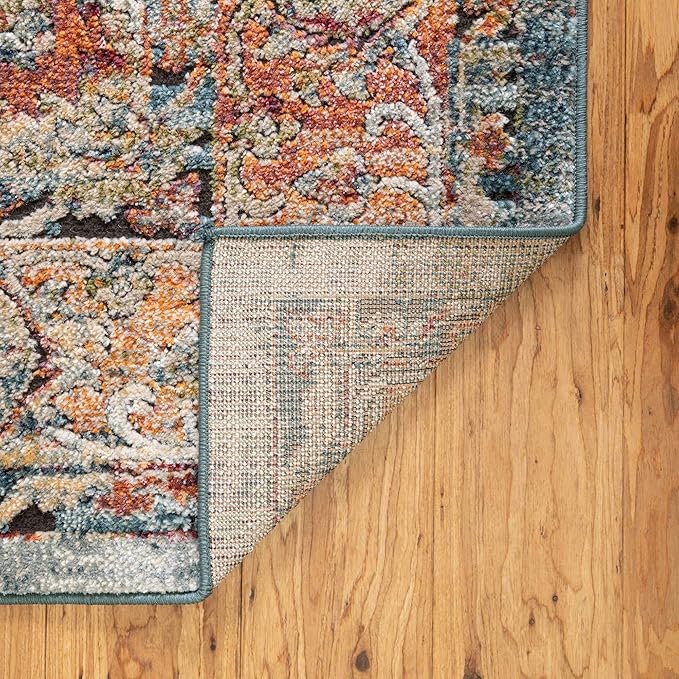 Unique Loom Isabella Collection Area Rug - Rossellini (4' 1" x 6' 1" Rectangle, Rust Red/ Beige)