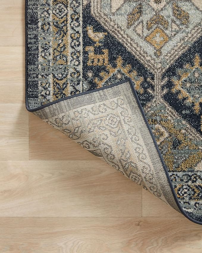 Loloi Jocelyn Collection JOC-02 Navy/Blue 6'-7" x 9'-7" .38" Thick Area Rug