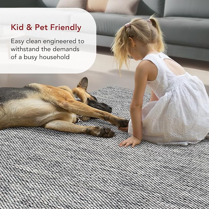 Nuloom Alessi Hand Woven, Grey, 11'6" x 14'6", Solid, Cotton, Soft and Gentle, High Traffic, Stain Resistant, Easy Clean, Durable Area Rug for Bedroom, Living Room, Dining Space, Den, Foyer, Entryway