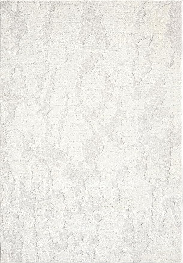 Abani Nomad Cream Area Rug 5' x 8' for Living Room, Bedroom - Abstract Pattern - Durable & Easy to Clean