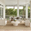 Nuloom Asha Light Brown/Ivory, 8' x 10', Casual, Striped Border, Soft and Cozy, High Traffic, Stain Resistant, Easy Clean, Durable Area Rug for Indoor/Outdoor Patio, Deck, Porch, Garden, Courtyard