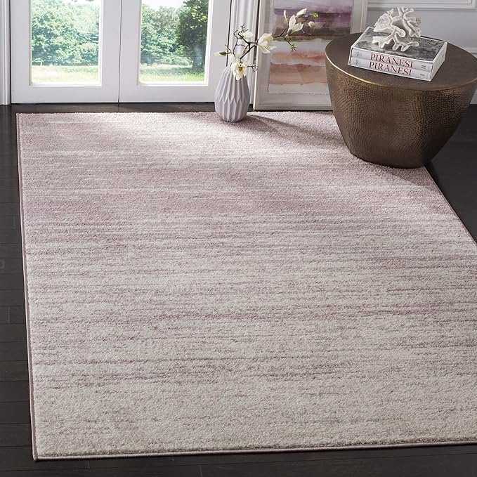 SAFAVIEH Adirondack Collection Area Rug - 6' Square, Cream & Purple, Modern Ombre Design, Non Shedding & Easy to Clean, Ideal for Living Room, Bedroom, Office, Dining Space (ADR113L)