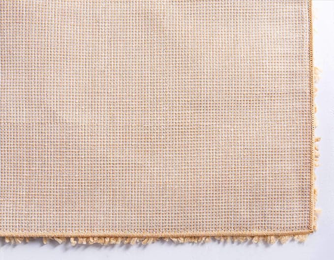 Unique Loom Davos Shag Collection Area Rug - Solid (2' 2" x 6' 9" Runner, Sun Yellow)