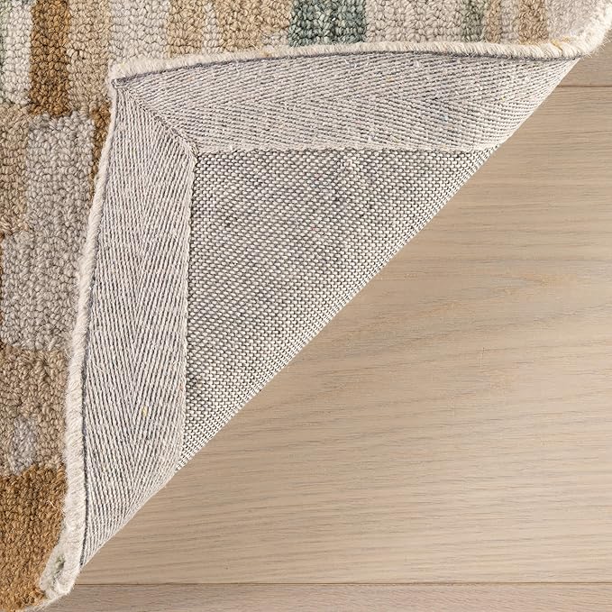 Dash & Albert Ashmore Multi Hand Micro Hooked Wool Rug, 2.5 X 8 Feet, Multicolored Geometric Pattern