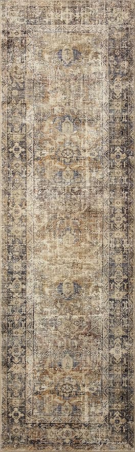 Loloi Amber Lewis Morgan Collection MOG-01 Sunset/Ink 5'-0" x 7'-0" 38" Thick Area Rug feat. CloudPile, Neutral, Room Décor, Vintage Inspired, Livingroom, Bedroom, Dining Area