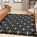 Nourison Home Nourison Essentials Black Ivory 4' x 6' Area Rug - Easy Clean, Non Shedding, Bed Room, Living Room, Dining Room, Kitchen (4' x 6')