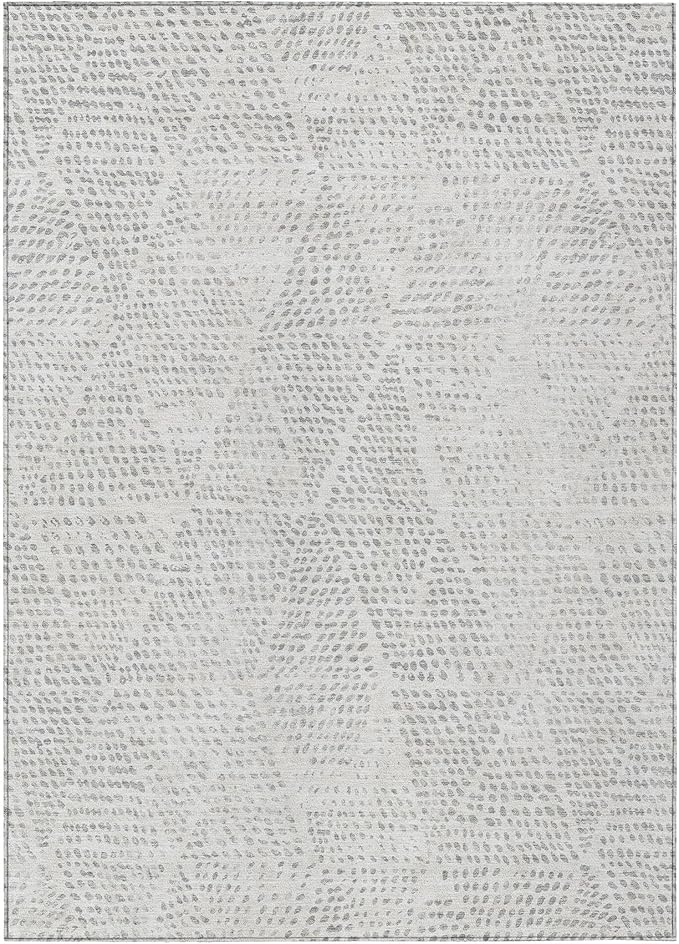 Addison Rugs Chantille ACN591 Silver 10' x 14' Indoor Outdoor Area Rug, Easy Clean, Machine Washable, Non Shedding, Bedroom, Living Room, Dining Room, Kitchen, Patio Rug