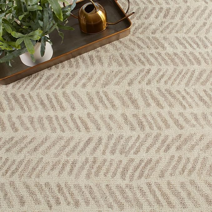 Dash & Albert Rowley Grey Machine Washable Rug, 6 X 9 Feet, Grey Graphic Pattern