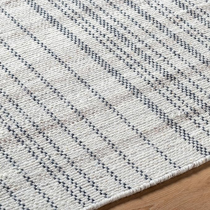 Mark&Day Wool Rugs, 6x9 Ishaq Cottage Slate Area Rug, Grey Silver Carpet for Living Room, Bedroom or Kitchen (6' x 9')