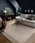 Loloi Chris Loves Julia Calvin Collection CLV-04 Ivory/Pebble 2'-3" x 3'-10" Accent Rug Checkered Neutral Soft Living Room Bedroom Carpet