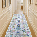 Fame Living Colorful Oushak Runner Rug, Modern Runners, Vintage, Turkish, Eclectic, Floral, Pastel, Washable, Runner for Hallway, Kitchen, Bedroom, Bathroom, 2'5"x9'8"