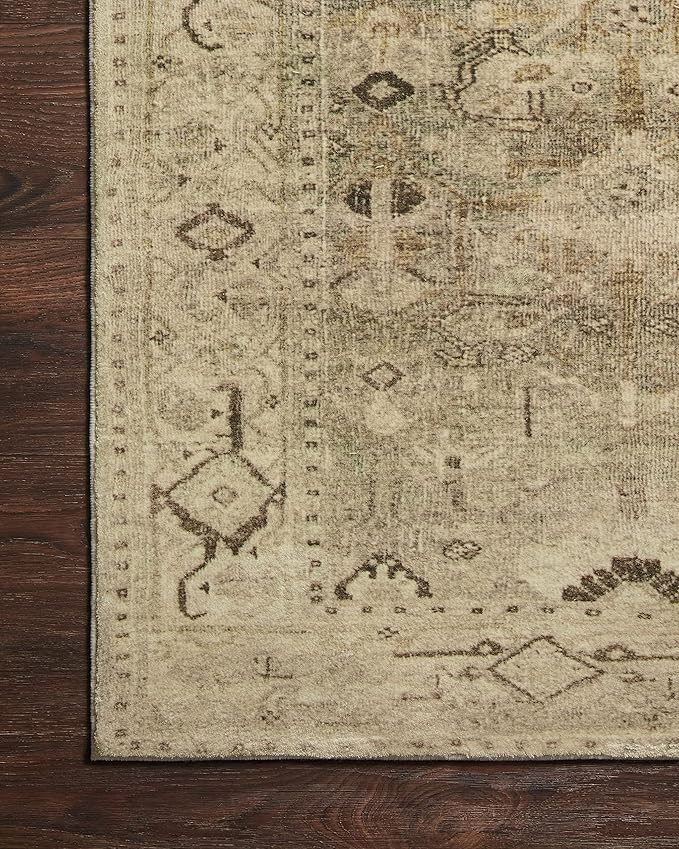 Loloi Margot Collection MAT-04 Antique/Sage 3'-6" x 5'-6" Accent Rug feat. CloudPile, No-Shed Easy Clean Large Patterned Area Rug for Living Room, Bedroom, Dining Area