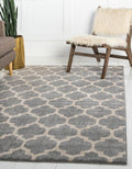 Rugs.com Lattice Collection Rug – 3' x 5' Light Gray Medium Rug Perfect for Entryways, Kitchens, Breakfast Nooks, Accent Pieces