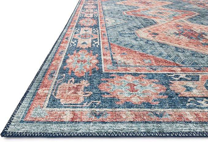 Loloi II Skye Collection SKY-03 Turquoise/Terracotta 2'-3" x 3'-9" Accent Rug