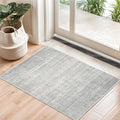 Valenrug Door Mat 2x3 - Stain Resistant 2x3 Entryway Area Rugs for Living Room, Non Slip Backing Large Area Rugs for Bedroom, Folable Machine Washable Area Rug (2'x3', Grey)