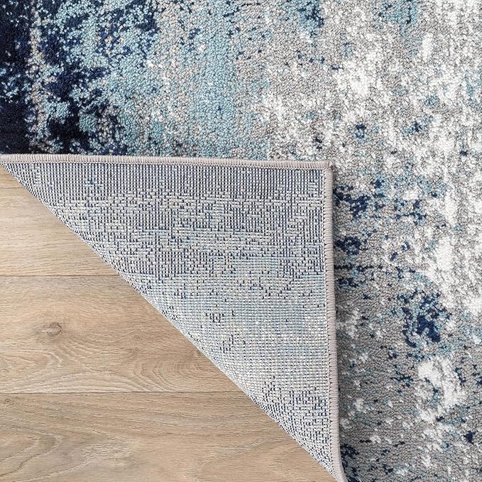 Distressed Abstract Art Aesthetic Deco Indoor Oval Rugs 3x5 for Living Room Bedroom Dining Room Soft Non Skid Easy Clean Big Carpet Nursery Dorm Farmhouse Rustic Grey Green Tie-Dye Texture Area Rug