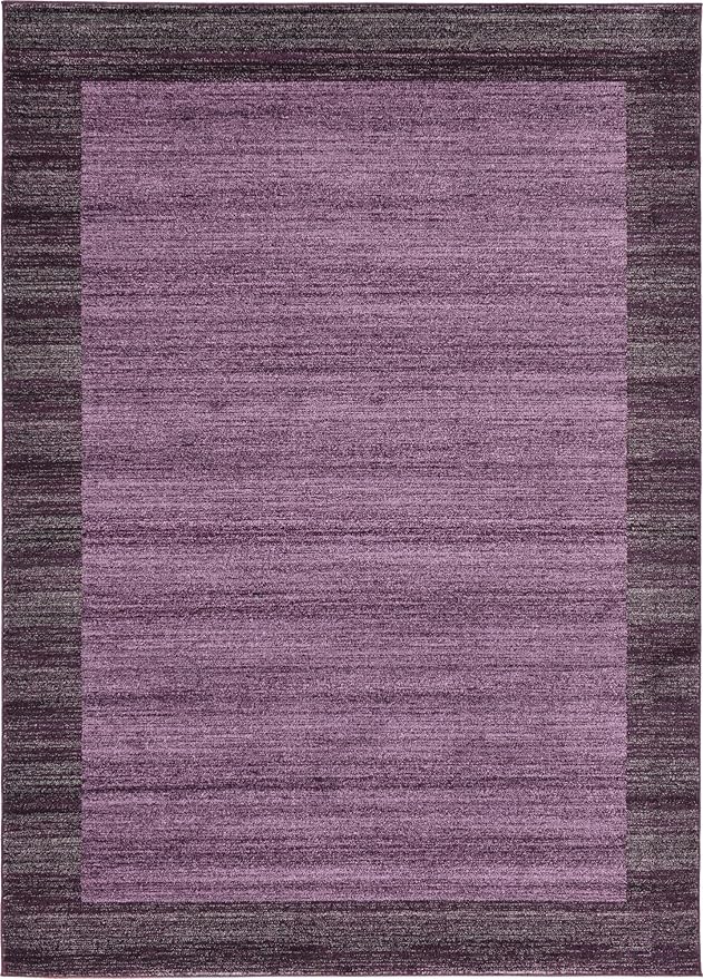 Rugs.com Angelica Collection Rug – 8' x 11' Violet Medium Rug Perfect for Living Rooms, Large Dining Rooms, Open Floorplans
