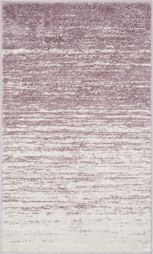 SAFAVIEH Area Rug 4x6 - Adirondack Collection - Cream & Purple, Modern Ombre Design, Non Shedding & Easy to Clean, Ideal for Living Room, Bedroom, Office, Dining Space (ADR113L)