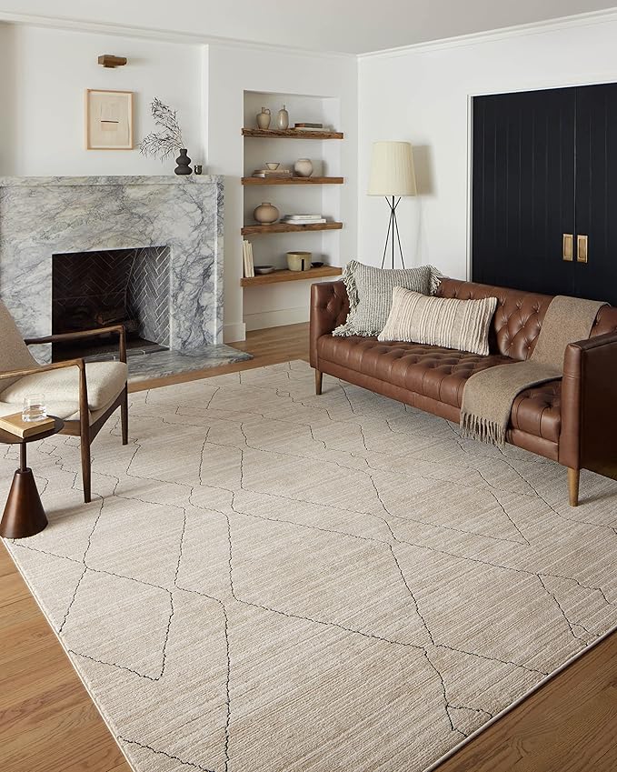 Loloi Darby Collection DAR-03 Sand/Charcoal 11'-6" x 15' Area Rug
