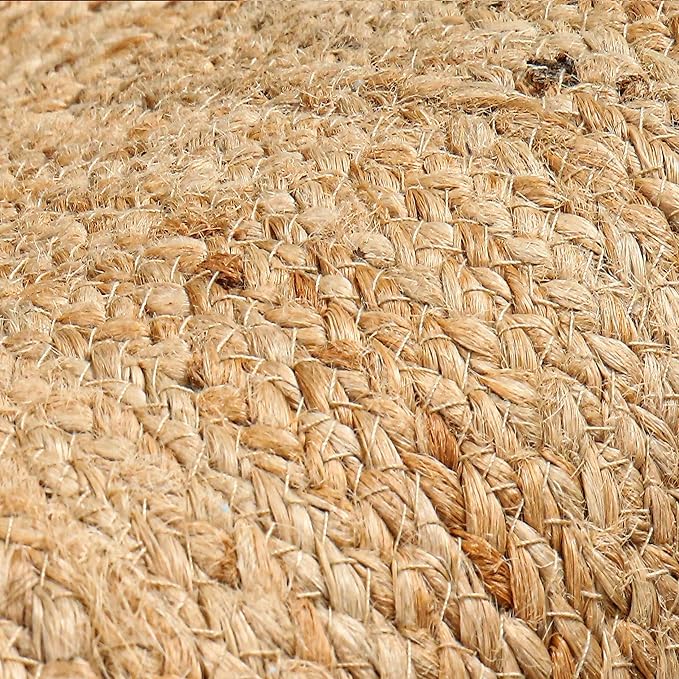 Savi Home Hand Woven Jute Braided Rug, 3' Round - Natural, Reversible Area Rugs for Living Room, Farmhouse, Kitchen, Handcrafted 3 Feet Round Area Rugs - Natural