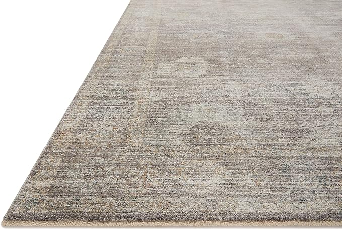 Loloi Magnolia Home by Joanna Gaines Millie Collection MIE-05 Stone/Natural 2'-3" x 3'-10", .25" Pile Height, Accent Rug