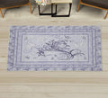 Ambesonne Spring Decorative Rug, Swirling Floral Look Design of Blossoming Flowers and Flying Butterflies, Quality Carpet for Bedroom Dorm and Living Room, 2' 2" x 3' 7", Lavender and Quartz