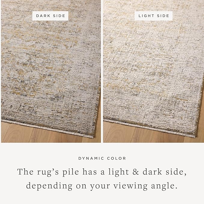 Loloi Amber Lewis Alie Collection ALE-05 Gold/Beige 2'-3'' x 3'-10'', .13'' Pile Height, Accent Rug