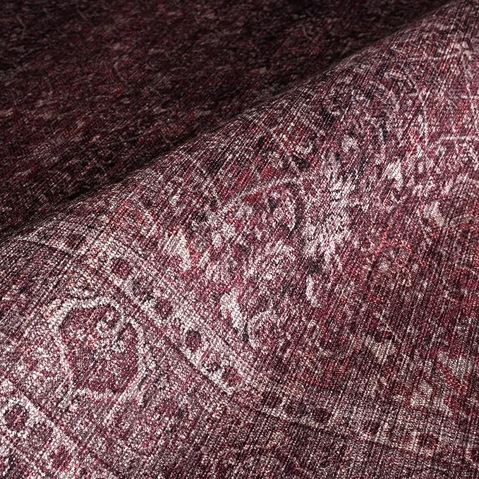 Fame Rugs Turkish Rug. Washable Vintage Oriental Antique Inspired Traditional Doormat Small Modern Area Rugs Luxury Entryway Entry Bedroom Bathroom Kitchen (395RR, 2' x 3')