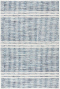 Dash and Albert Malta Blue Machine Washable Area Rug - 5' x 8' Blue Stripe Washable Accent Rug - Durable, High Traffic Areas Kitchen, Mudroom, Hallways
