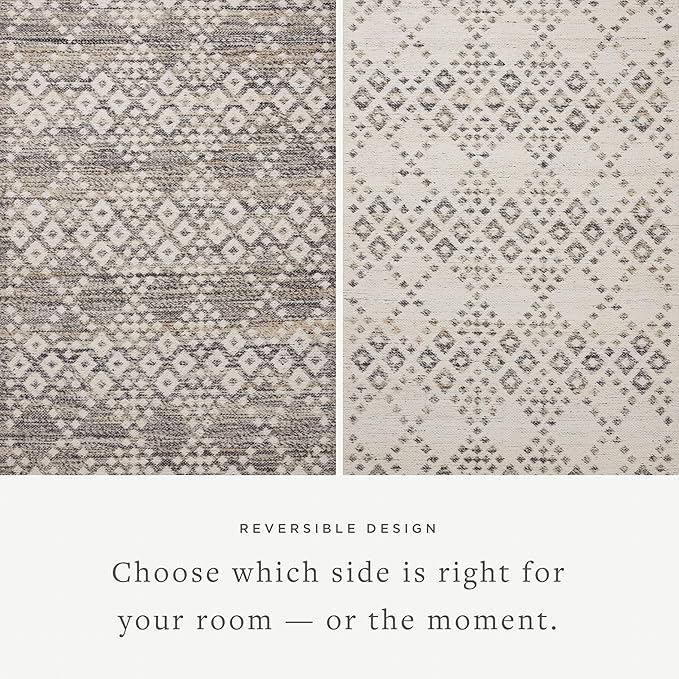 Loloi Angela Rose Rivers Collection RIV-01 Denim/Ivory 5'-0" x 7'-6" Reversible Area Rug