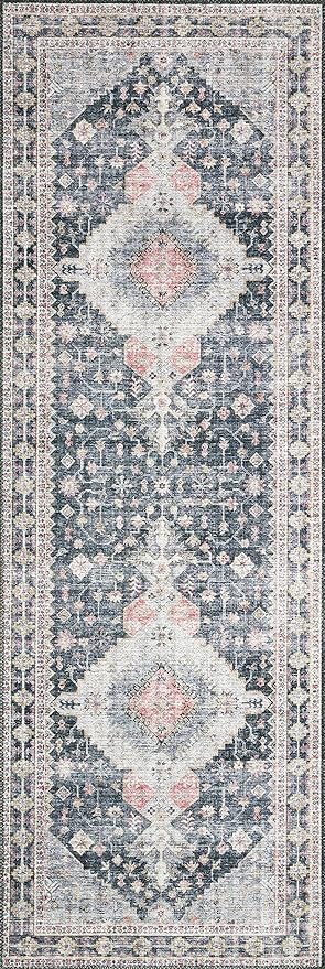 Loloi II Skye Collection SKY-02 Charcoal/Multi 3'-6" x 5'-6" Accent Rug
