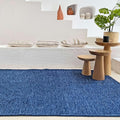 Alfa Rich 7x10 Dark Blue Washable Area Rugs for Living Room Bedroom Kitchen Cotton Decor Solid Rug