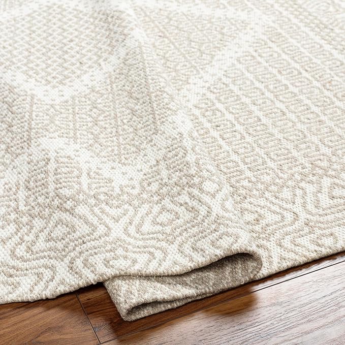 Mark&Day Wool Rugs, 4x6 Nishnabotny Cottage Medium Beige Area Rug, Beige Carpet for Living Room, Bedroom or Kitchen (3'6" x 5'6")