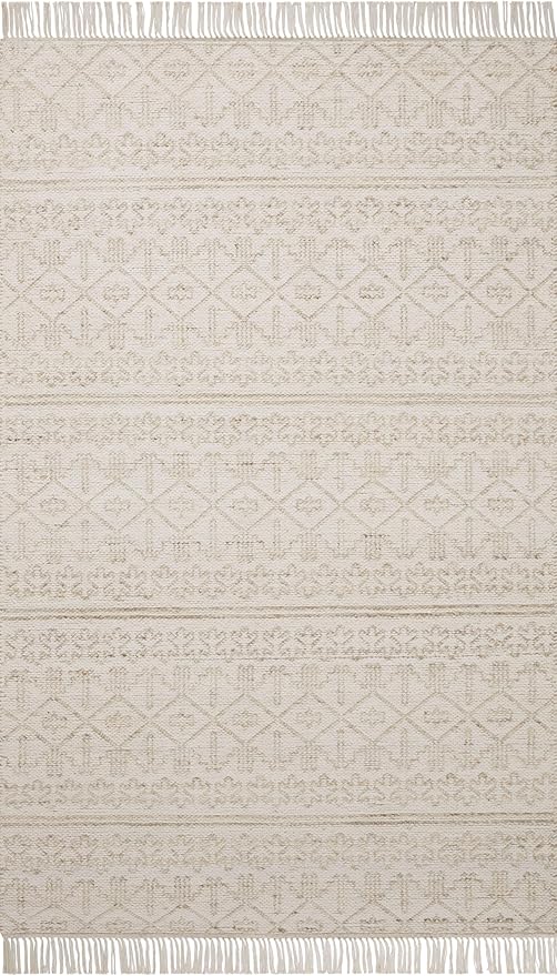 Loloi Angela Rose Rivers Collection RIV-03 Sand/Ivory 9'-3" x 13' Reversible Area Rug