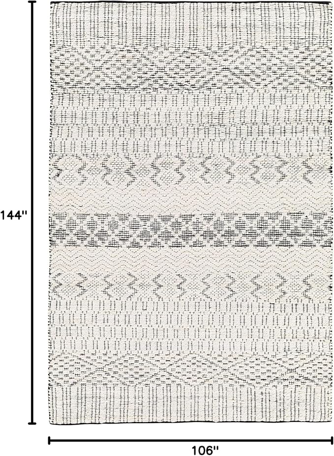 Mark&Day Area Rugs, 9x12 Greensburg Global Cream Area Rug, Cream Grey Carpet for Living Room, Bedroom or Kitchen (8'10" x 12')