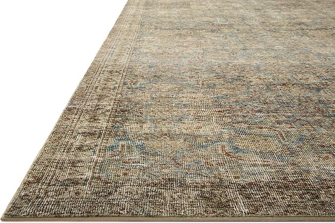 Loloi Amber Lewis Morgan Collection MOG-04 Sea/Sage 2'-0" x 5'-0" 38" Thick Accent Rug feat. CloudPile, Neutral, Room Décor, Vintage Inspired, Livingroom, Bedroom, Dining Area