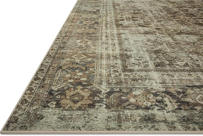 Loloi Magnolia Home by Joanna Gaines Sinclair Collection SIN-01 Pebble/Taupe 2'-3" x 11'-6", .25" Pile Height, Machine Washable, Runner Rug