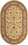 Unique Loom Voyage Collection Traditional Oriental Classic Area Rug (5' 0 x 8' 0 Oval, Ivory/Gold)