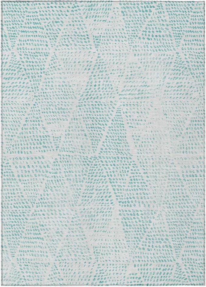 Addison Rugs Chantille ACN591 Aqua 3' x 5' Indoor Outdoor Area Rug, Easy Clean, Machine Washable, Non Shedding, Bedroom, Living Room, Dining Room, Kitchen, Patio Rug