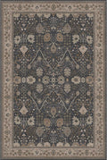 Kuden 8x10 Large Area Rug, Machine Washable Area Rug with Non-Slip Backing, Vintage Style, Soft, Easy Clean, Low Pile Rug for Living Room, Bedroom, Dining Room