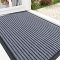OLANLY Front Door Mat Indoor Outdoor Entrance, Waterproof Heavy Duty Doormat, Fade Resistant, Low Profile, Easy Clean Patio Porch Welcome Floor Mats for Entry, 29.5x17, Ash Grey