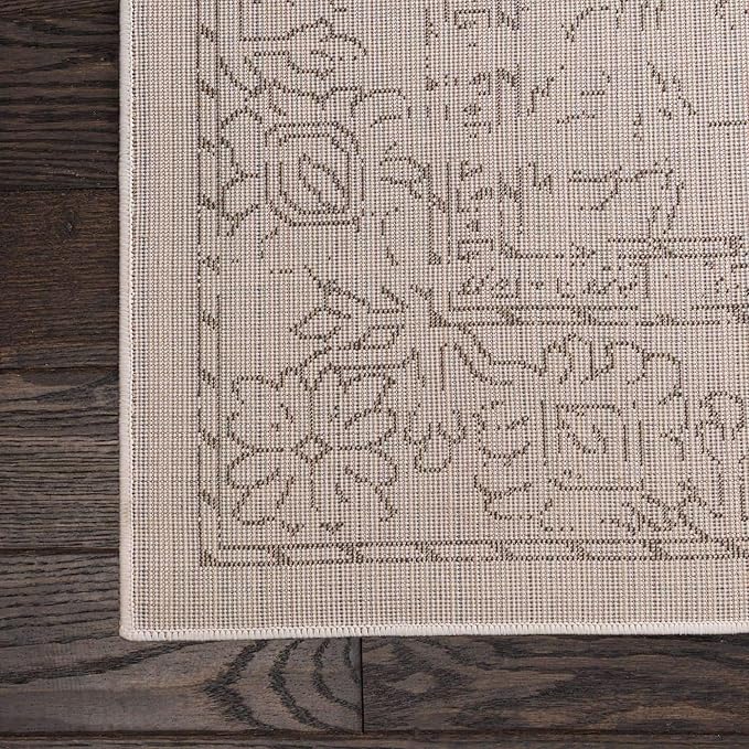 Unique Loom Isabella Collection Area Rug - Adjani (3' 3" x 5' 3" Rectangle, White/ Blue)