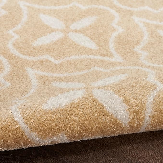 Nourison Home Nourison Essentials Beige Ivory 4' x 6' Area Rug - Easy Clean, Non Shedding, Bed Room, Living Room, Dining Room, Kitchen (4' x 6')