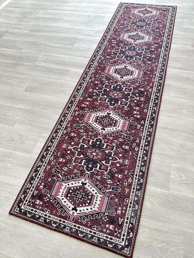 Fame Living Washable Area Rug. Modern Farmhouse. Vintage. Turkish. Bohemian. Distressed. Oriental. Traditional. Rugs for Living Room. Dining. Bedroom. Office. Entryway. Foyer. (851RR, 7'5" x 9'8")